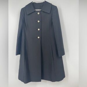 Vtg MAKOFF Utah Woolen Mills Salt Lake City Coat w/ Rhinestone silver buttons